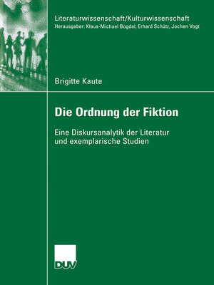 cover image of Die Ordnung der Fiktion